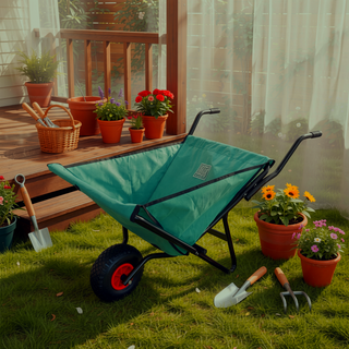 Sunvega Two-Wheeled Garden Cart with 10-Inch Pneumatic Wheels for Easy Handling