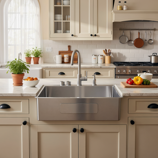 Sunvega 16 Gauge T304 Stainless Steel Undermount Kitchen Sink with Drain Assembly