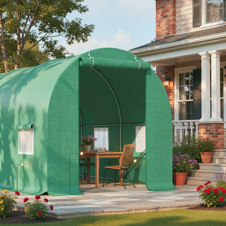 Sunvega Upgraded Walk-in Tunnel Greenhouse with PE Cover and Mesh Door
