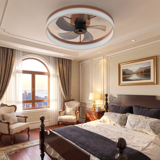 Sunvega Dimmable LED Ceiling Fan with Light for Modern Bedroom Living Room