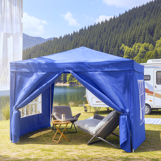Sunvega 10'x10' Folding Canopy with 4 Removable Sidewalls and Gazebo for Outdoor Events