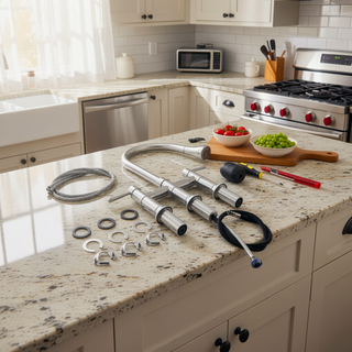 Sunvega High Arc Single Handle Stainless Steel Kitchen Faucet with Pull Down Sprayer