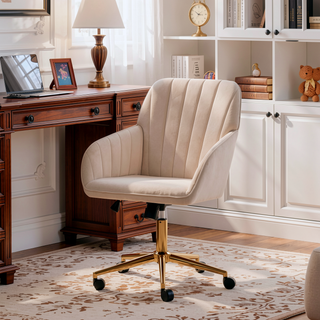 Sunvega Ergonomic Swivel Chair with Soft Memory Foam Cushion and Lumbar Support