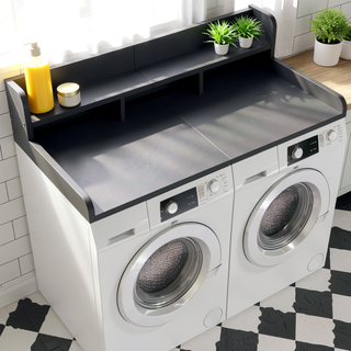 Sunvega Waterproof MDF Washer Dryer Countertop with Non-slip Pads and High Edge