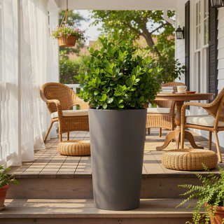 Sunvega 2 Pack Tall 21.7 Inch Crack-Resistant UV-Resistant Matte Planter Box for Indoor Outdoor