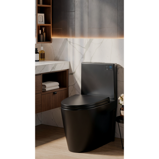 Sunvega Dual Flush One Piece Toilet with Soft Close Seat Elongated Comfort Height