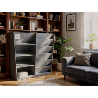 Sunvega Multifunctional 4 Tier Wooden Kids Bookshelf and Toy Storage Organizer with Display Stand