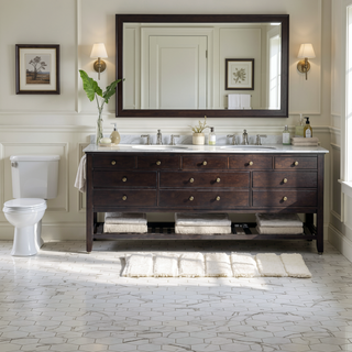 Sunvega Soft Fade Resistant Non Skid Bath Rug with High Low Stripe Design