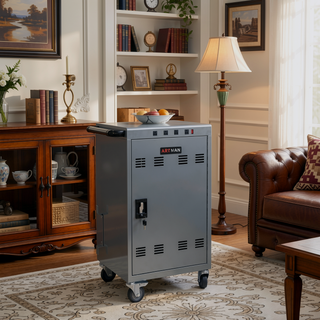 Sunvega Mobile Charging Cart and Cabinet for 35 Tablets Laptops with Locking Storage
