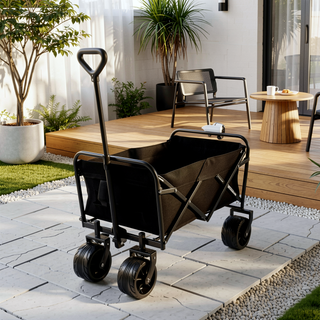 Sunvega 100L Collapsible Folding Beach Wagon Cart with 220Lbs Large Capacity