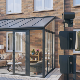 Sunvega All Season Sunroom with Aluminum Frame Polycarbonate Roof and Transparent PC Walls