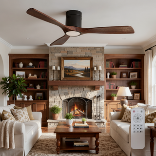 Sunvega 52 Inch Flush Mount Ceiling Fan with Light and Remote Control