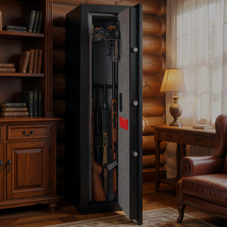 Sunvega California DOJ Approved Biometric Rifle Safe with Silent Mode and 120 Fingerprint Capacity