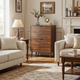 Sunvega Farmhouse Shoe Cabinet with 2 Flip Drawers and Anti-Tipping Device for Corridors