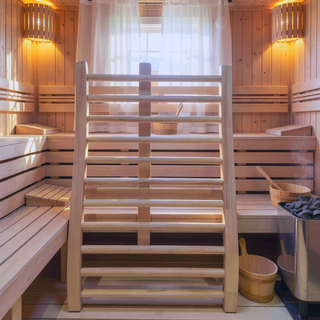 Sunvega Hemlock Round Stick Sauna Backrest for Sauna Room and Sofa Use
