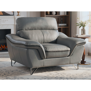 Sunvega Genuine Leather Chair with Comfortable Cushioned Seat and Back