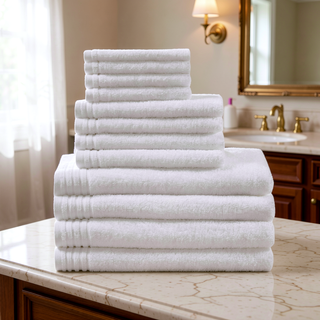 Sunvega Ultra Fresh Anti-Microbial 100% Cotton Quick Dry 12 Piece Towel Set