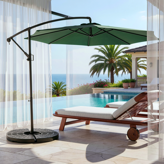 Sunvega 15-Foot Rectangular Outdoor Umbrella with Crank for Patio and Garden