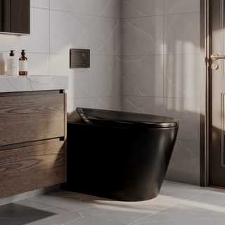 Sunvega Smart Toilet with Bidet Auto Open Close Seat Foot Sensor LED Night Light
