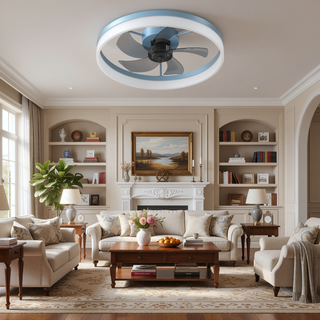 Sunvega Dimmable LED Ceiling Fan with Light for Modern Bedroom Living Room