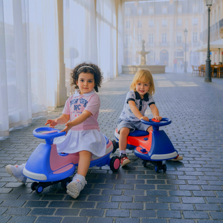 Sunvega Electric Wiggle Car with Pedal Rechargeable Battery Flashing Wheels for Kids