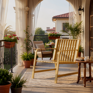 Sunvega 2-Piece Patio Conversation Set with Waterproof PP Material & Easy Assembly