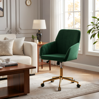 Sunvega Ergonomic Swivel Chair with Soft Memory Foam Cushion and Lumbar Support