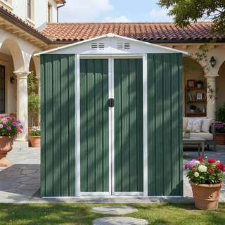 Sunvega Apex Roof Outdoor Tool Storage Shed With Aluminum Alloy Frame