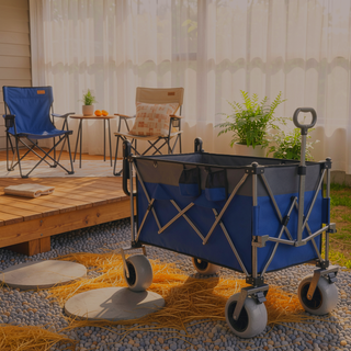Sunvega Multi-Functional Push-Pull Folding Wagon Cart with 360° All-Terrain Wheels