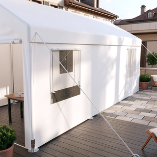 Sunvega Heavy Duty 12' x 20' Portable Carport Garage with 2 Roll-up Doors