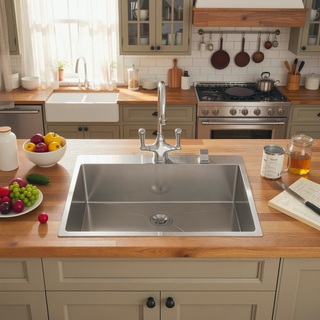 Sunvega 16 Gauge T304 Stainless Steel Undermount Kitchen Sink with Drain Assembly