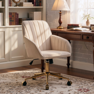 Sunvega Ergonomic Swivel Chair with Soft Memory Foam Cushion and Lumbar Support