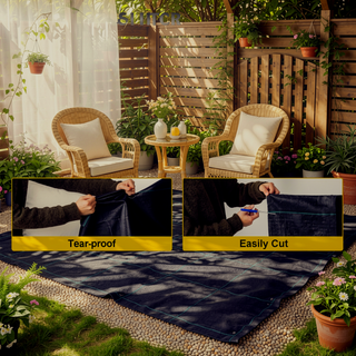 Sunvega Heavy Duty Woven Weed Barrier Landscape Fabric with High Permeability for Garden