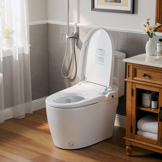Sunvega Smart Toilet Bidet Combo with Heated Seat, Night Light, and Remote Control