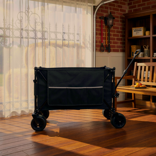 Sunvega Collapsible Wagon with Canopy 480Lbs Capacity 7" All-Terrain Wheels and Mosquito Net