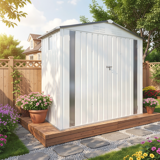 Sunvega 6X3.6FT Metal Storage Shed with Waterproof Roof and Lockable Door