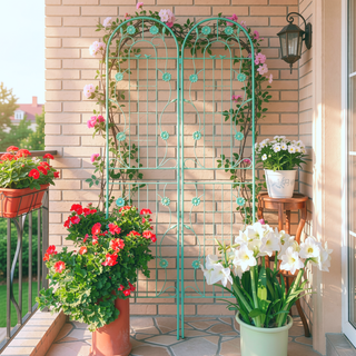 Sunvega 2 Pack 86.7" x 19.7" Rustproof Metal Garden Trellis for Climbing Plants