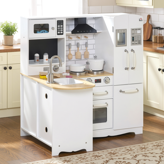 Sunvega Large Pretend Kitchen Playset with Appliances and Realistic Design for Kids