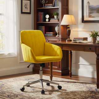 Sunvega Ergonomic Swivel Chair with Soft Memory Foam Cushion and Lumbar Support