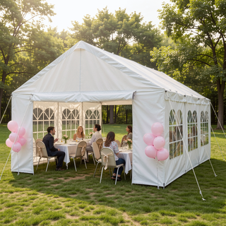 Sunvega 10x20ft Water Resistant Anti-UV Carport Party Canopy with Removable Sidewalls
