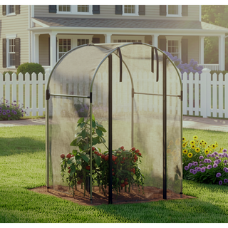 Sunvega Galvanized Steel Plant Cage with Zippered Door for Garden Protection