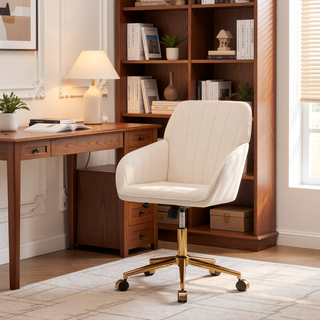 Sunvega Ergonomic Swivel Chair with Soft Memory Foam Cushion and Lumbar Support