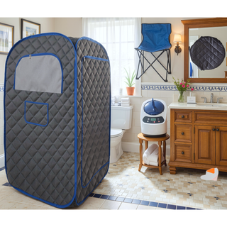 Sunvega Portable Steam Sauna Tent for Home with Remote Control and Folding Chair