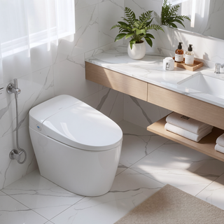 Sunvega Smart Toilet Bidet Combo with Heated Seat, Night Light, and Remote Control