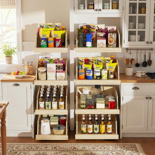 Sunvega Pull Out Cabinet Organizer with Full Extension Rail Slides for Kitchen Pantry