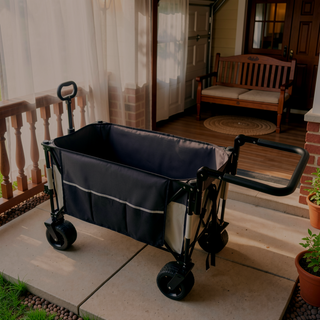 Sunvega Multi-Functional Push-Pull Folding Wagon Cart with 360° All-Terrain Wheels