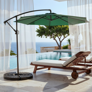 Sunvega 15-Foot Rectangular Outdoor Umbrella with Crank for Patio and Garden