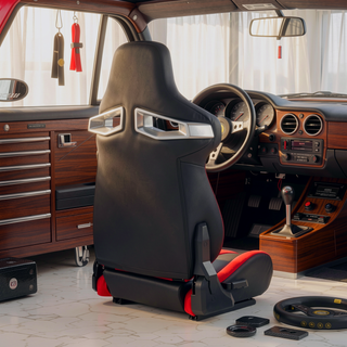 Sunvega Universal PVC Bucket Style Reclinable PU Leather Simulator Racing Seat