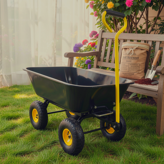 Sunvega Folding Garden Dump Truck with Steel Frame and 10-Inch Pneumatic Tires