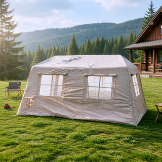 Sunvega 420D Oxford Inflatable Tent with Awning for Family Camping 4/6/8 Person